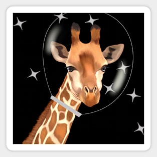 Outer Space Giraffe And Stars Magnet